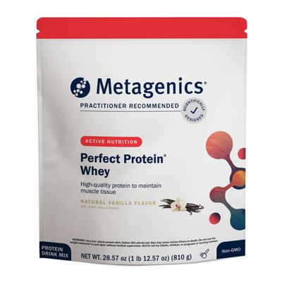 Metagenics Perfect Protein Whey - Cross-Flow Micro-Filtered Whey Isolate &amp; Hydrolyzed Whey Protein - 30 Servings - Vanilla