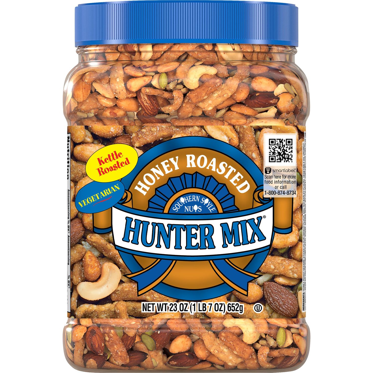 Southern Style Nuts Honey Roasted Hunter Bulk Trail Mix, 23 oz (Pack of 1), Honey Roasted Sesame Sticks &amp; Peanuts, Sunflower Kernels, Almonds, Cashews &amp; Pepitas, Mixed Nuts, Snacks for Adults &amp; Kids