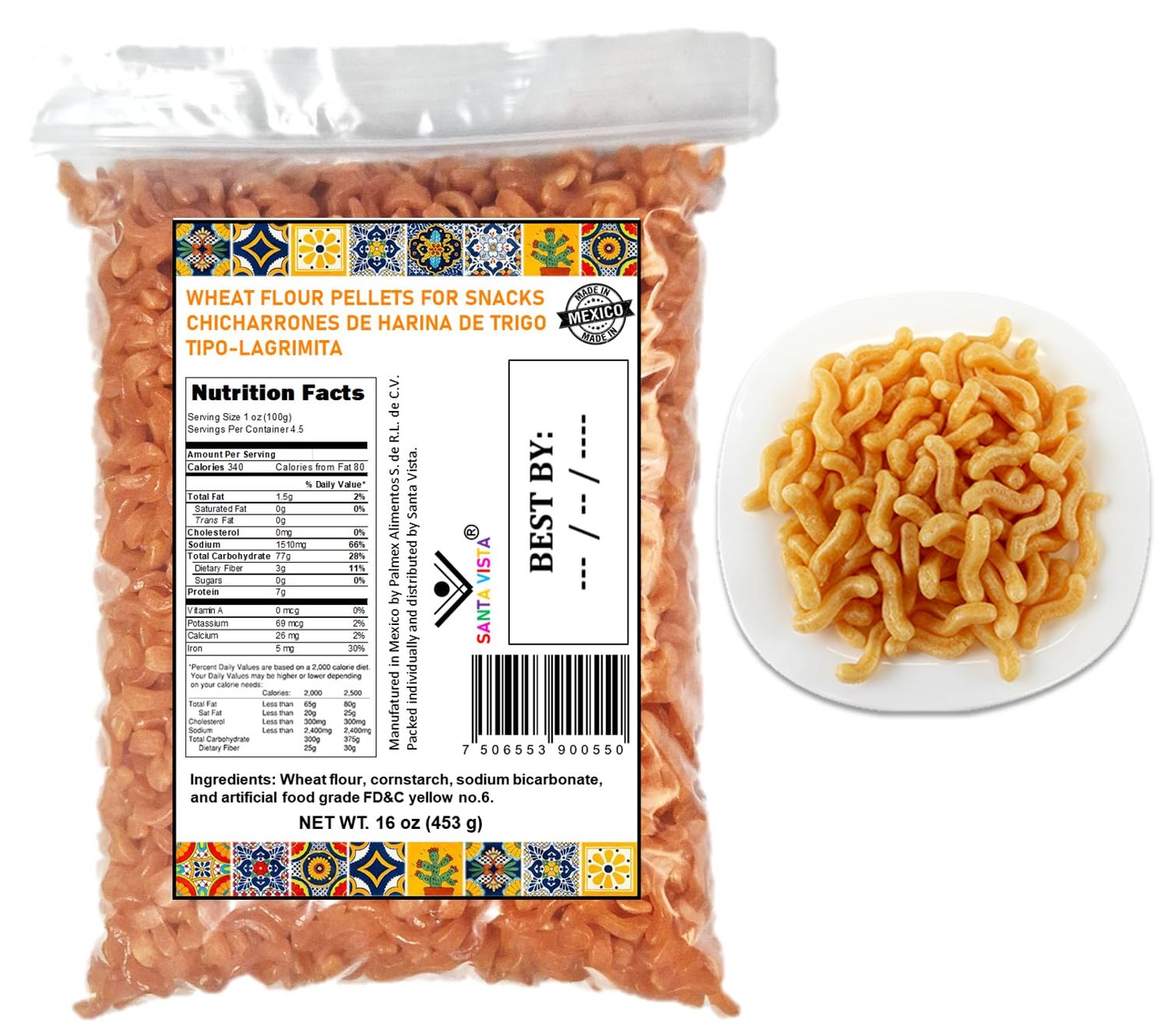 Duritos (Duros) Mexican Wheat Pasta 1 Pound // Chicharrones De Harina Mexicanos - Lagrimitas