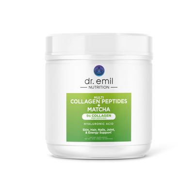 Collagen Peptides Powder - Matcha Green Tea Collagen Powder for Women - Collagen Supplements for Hair, Skin &amp; Nails with Hyaluronic Acid - 9g Protein per Serving