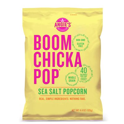 Angie&#39;s BOOMCHICKAPOP Sea Salt Popcorn, 4.4 oz. (Pack of 4)