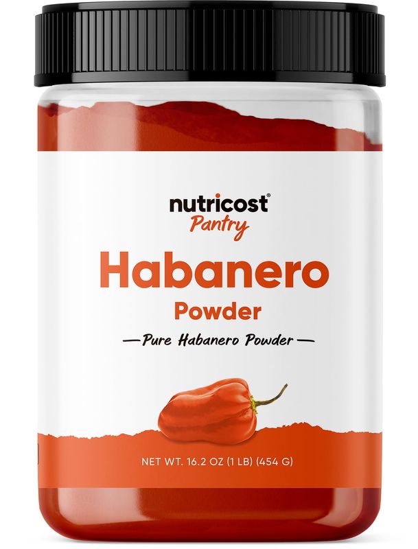 Nutricost Pantry Habanero Powder (1 Pound Per Bottle) - Pure Powdered Habanero : Great for Spicy Snacks, Cooking, Soups, Salsa, and More!