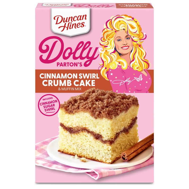 Duncan Hines Dolly Parton&#39;s Cinnamon Swirl Crumb Cake &amp; Muffin Mix, 20 oz.