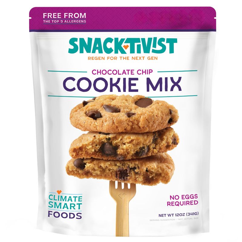Snacktivist Chocolate Chip Cookie Baking Mix - Gluten-Free, Vegan, Egg-Free, Dairy-Free, Non-GMO 12 OZ