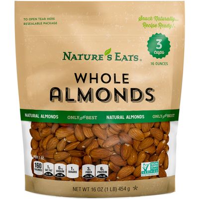 Nature&#39;s Eats Whole Almonds, Natural, 16 Oz