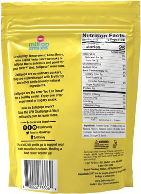 Zolli KETO Pops Sugar Free Lollipop Candy, Vegan, Gluten-Free, Diabetic-Friendly, 4oz Resealable Pouch