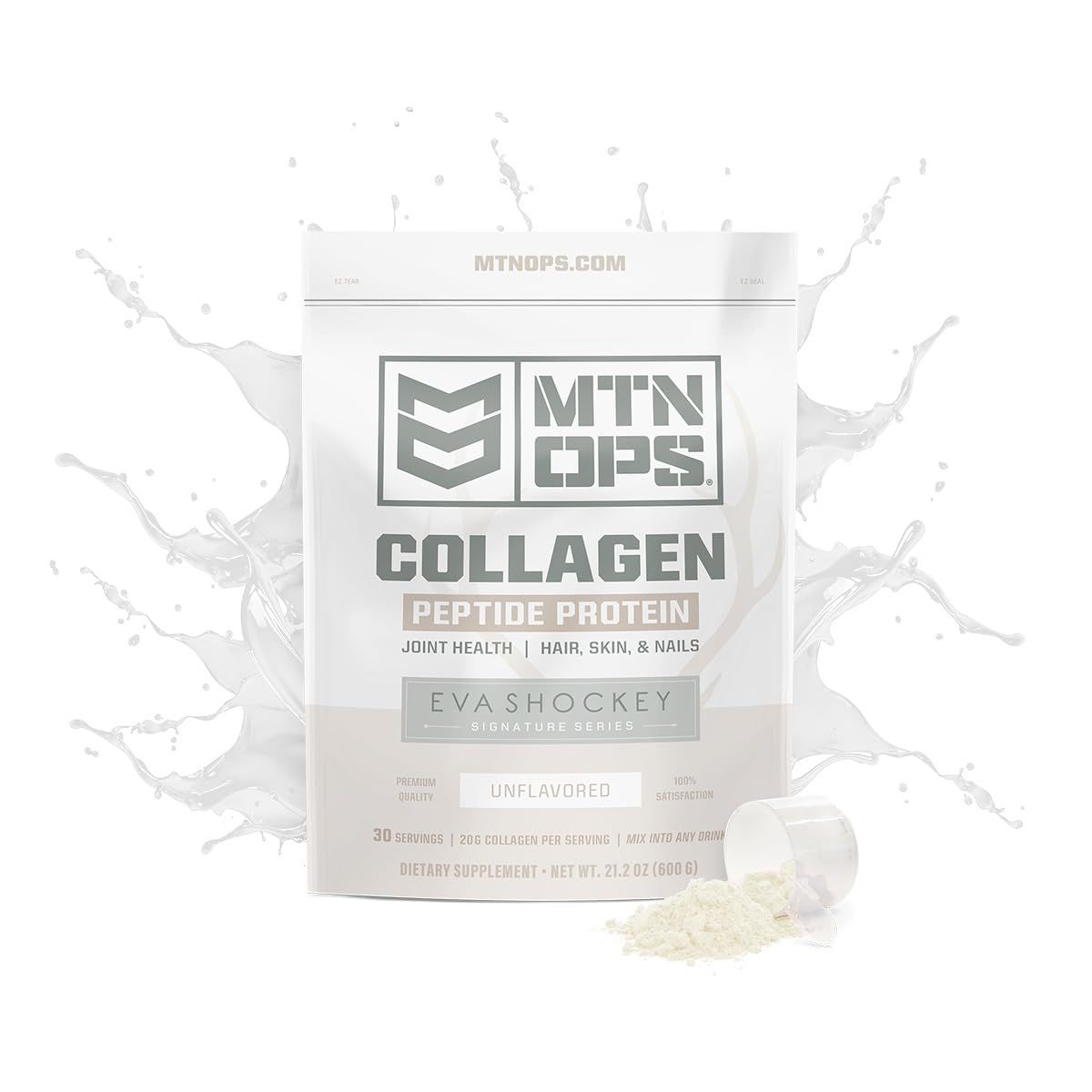 MTN OPS Eva Shockey Signature Series Collagen Peptide Protein Powder, 20 Servings, 21.2 Ounce