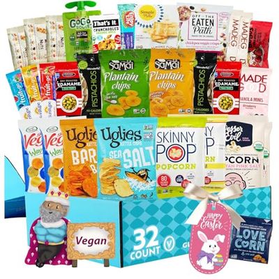 Gluten Free Palace Deluxe Snacks Variety Pack - Vegan Snacks for Adults - Healthy Easter Gift Basket for Adults and Snack Box for College Students (32 Count)