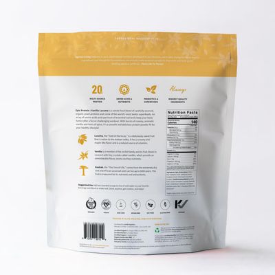 Sprout Living Epic Protein, Plant Based Protein & Superfoods Powder, Vanilla Lucuma Powder 20 Grams Organic Protein Powder, Vegan, Non Dairy, Non-GMO, Gluten Free, Low Sugar (5 Pound, 60 Servings)