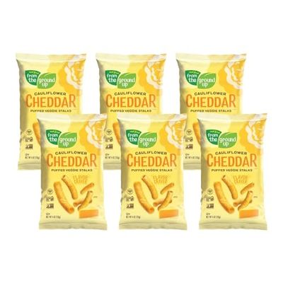 Real Food From The Ground Cauliflower Stalks - 6 Count, 4oz Bags (Cheddar)