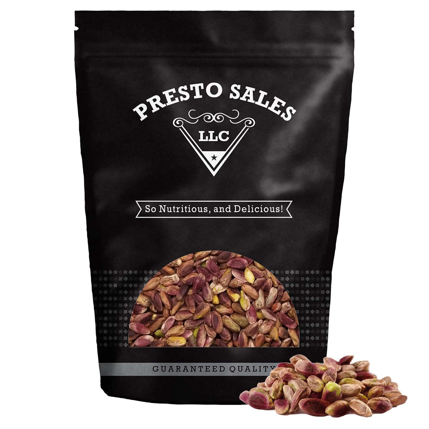 Presto Sales Pistachios Shelled Turkish Raw ANTEP 16 oz.  Premium quality and Nutrient-rich snack  Healthy, Natural, Vegan, Non-GMO  Resealable 1 lb. Pouch Bag