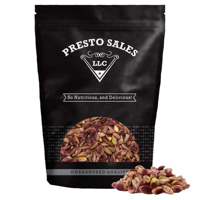Presto Sales Pistachios Shelled Turkish Raw ANTEP 16 oz.  Premium quality and Nutrient-rich snack  Healthy, Natural, Vegan, Non-GMO  Resealable 1 lb. Pouch Bag