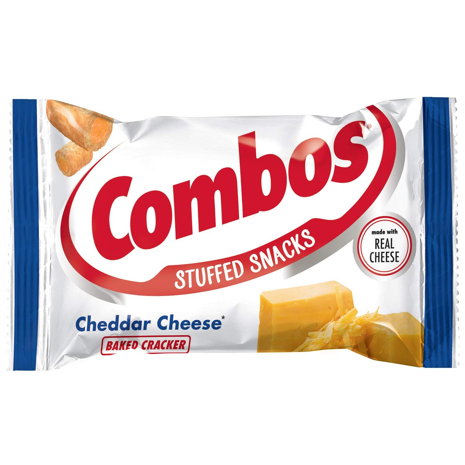 Combos Cheddar Cheese Cracker Baked Snacks 1.7-Ounce Bag 18-Count Box