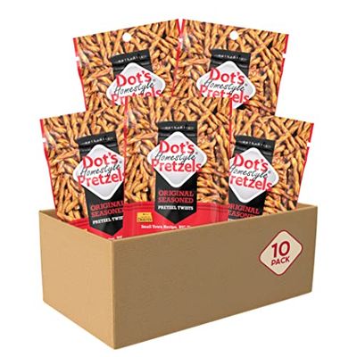 Dot&#39;s Homestyle Pretzels 5 Ounce Snack Size Individual Packs Seasoned Pretzel Twists (Original, 5 Ounce (Pack of 10))