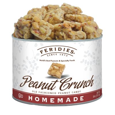 FERIDIES Gourmet Peanut Squares, Old Fashioned Peanut Candy, Peanut Crunch, 18oz CAN
