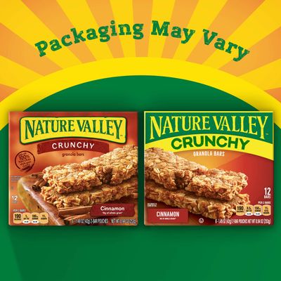 Nature Valley Granola Bars, Crunchy, Cinnamon, 8.94 oz (12 Bars)