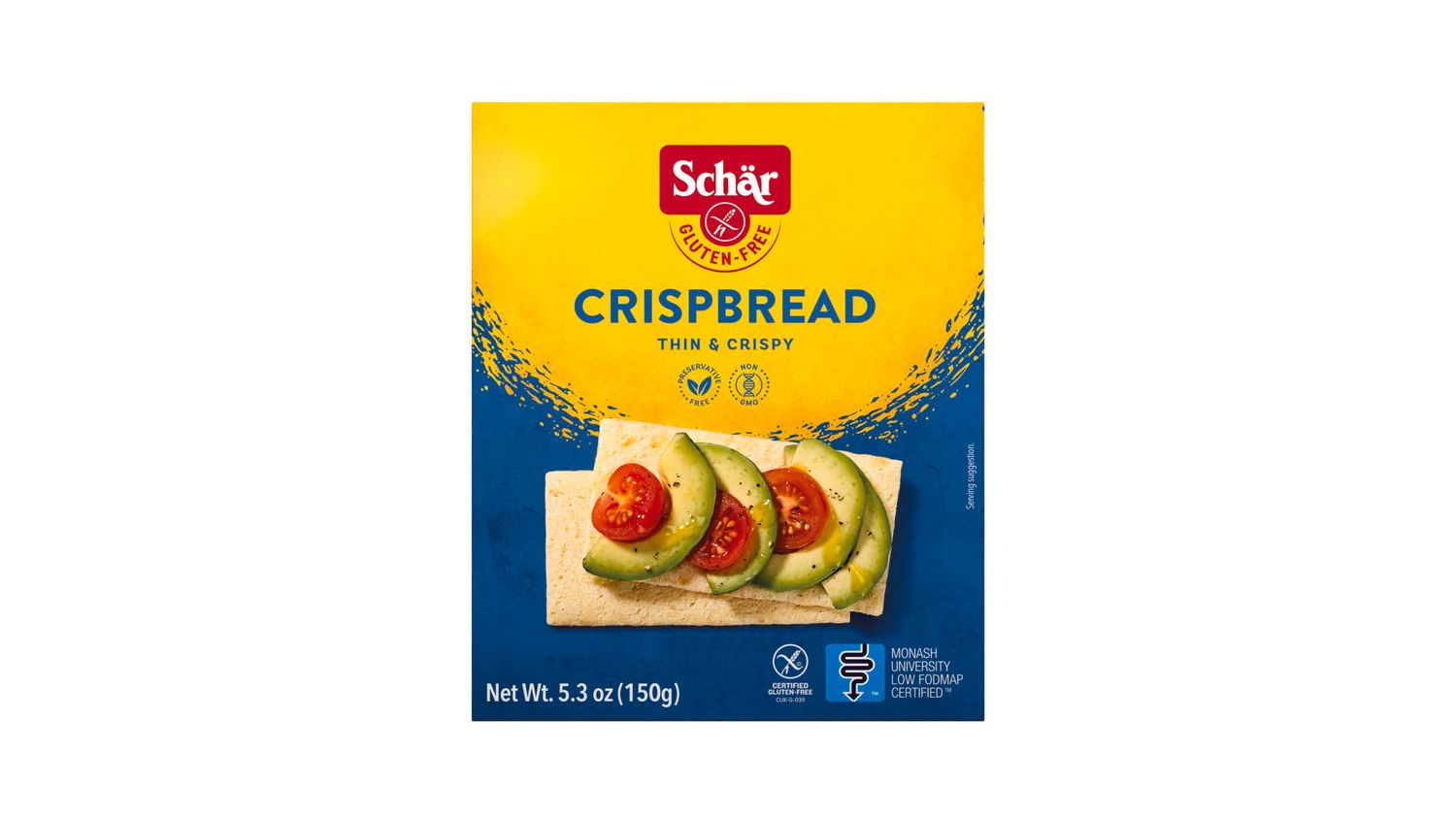 Schr Gluten-Free Crispbread Original, 6-Pack, Light &amp; Crispy Texture, Perfect for Toppings or Soups, Wholesome Ingredients, Nutritious Snack, Non-GMO, 4.4 oz Loaves