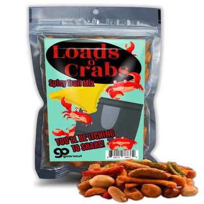 Loads O&#39; Crabs Spicy Trail Mix - Funny Beach Snacks for Adults - Premium Blend, Made in the USA