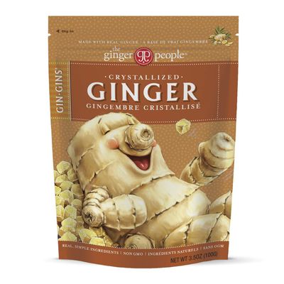 GIN GINS Crystalized Ginger - Natural Ginger Candy by The Ginger People - Individually Wrapped Healthy Candy - 3.5 oz Bags - (Pack of 12)