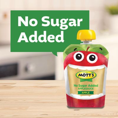 Motts No Sugar Added Applesauce Variety Pack, 3.2 oz Clear Pouches, 20 Pack