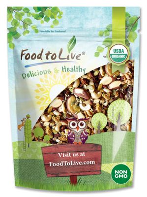 Organic Power Snack Mix, 1 Pound - Raw and Non-GMO Trail Mix Contains Goji Berries, Golden Berries, Mulberries, Raisins, Brazil Nuts, Cashews, Walnuts, Pumpkin Seeds, Sunflower Seeds. Vegan Superfood