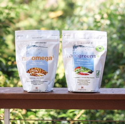 Biopharma Scientific Nanomega: Vegan Omega-3 DHA Powder, Fish Oil Alternative from Golden Flaxseed for Heart, Brain, &amp; Joint Health, Pineapple Orange Flavor, 30 Servings
