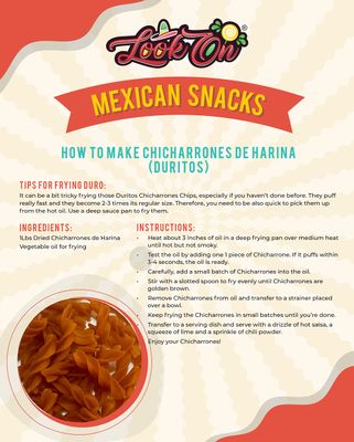 Duritos (Duros) 1LB - Wheat Twists Snacks - Fritura De Tornillo - Mexicans Traditional Chicharrones De Harina - Twists Puffs Chips by LookOn
