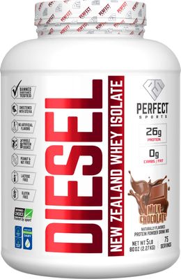 PERFECT SPORTS Diesel 100% New Zealand Whey Isolate - 5lbs Milk Chocolate