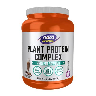 NOW Foods Sports Nutrition, Plant Protein Complex 22 Grams, Chocolate Mocha Powder, 2-Pound
