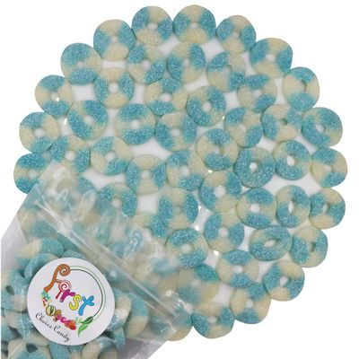 FirstChoiceCandy Gummy Rings (Sour Mini Blue Raspberry, 2 Pound (Pack of 1))