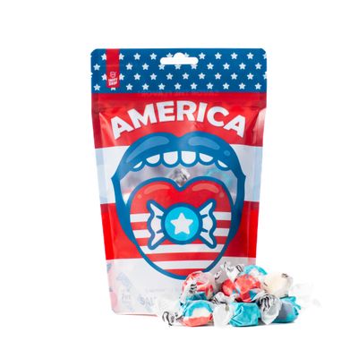 Taffy Shop America Favorites, Salt Water Taffy - Gourmet Soft Chewy Candy, Variety Pack, Bulk Sweet Snack, Fresh Gift &amp; Gluten-Free, 35 Individually Wrapped Pieces (7oz)