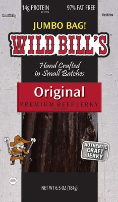 Wild Bill&#39;s 6.5oz Hickory Smoked Beef Jerky Pack (re-sealable)