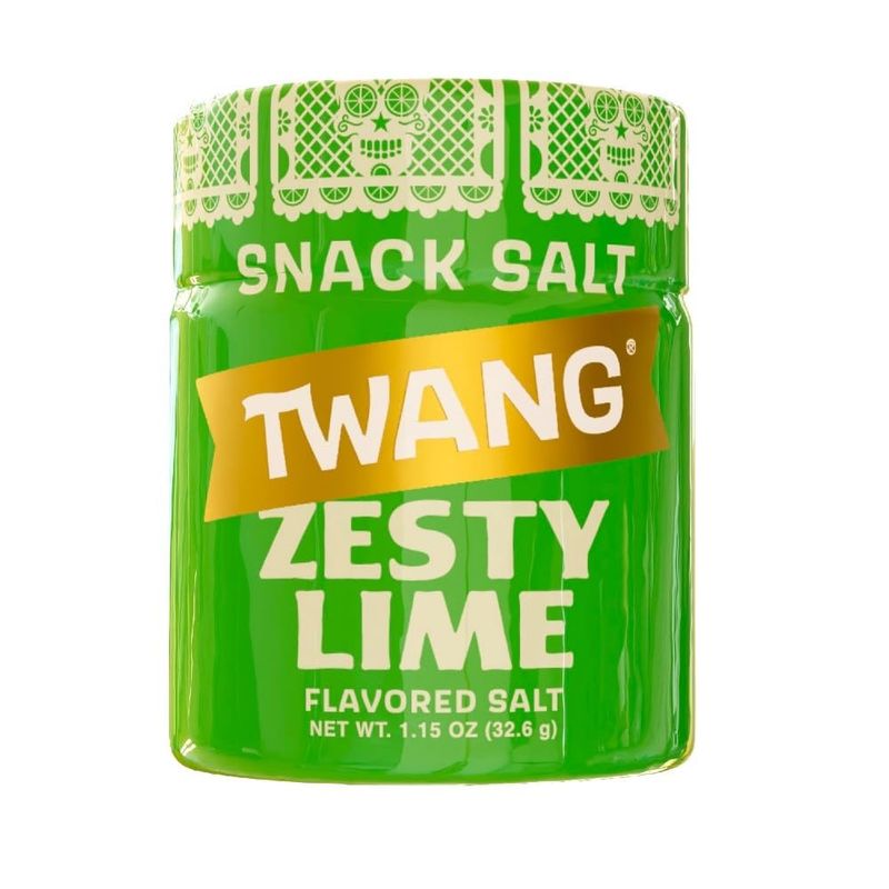 Twang Twangerz Flavored Salt Snack Topping - Lime, Lemon Lime, Chili Lime &amp; Dill Pickle (Lime, 12 Pack) by Twang