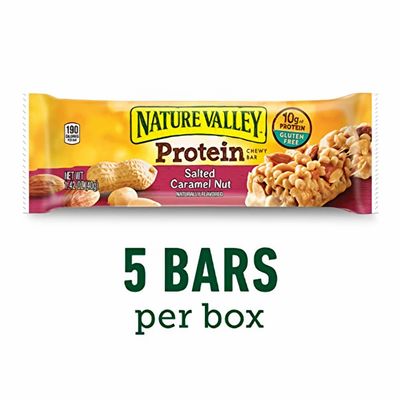 Nature Valley, Protein, Salted Caramel Nut Chewy Bar, 7.1oz Box (Pack of 4)