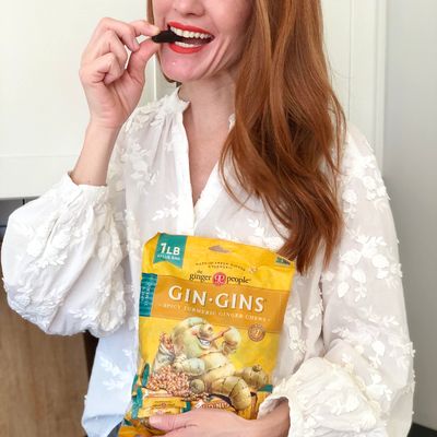 Gin GINS Spicy Turmeric Chewy Ginger Candy by The Ginger People - Anti-Nausea and Digestion Aid, Individually Wrapped Healthy Candy - Spicy Turmeric and Ginger Flavor, Large 1 lb Bag (16oz) - Pack of