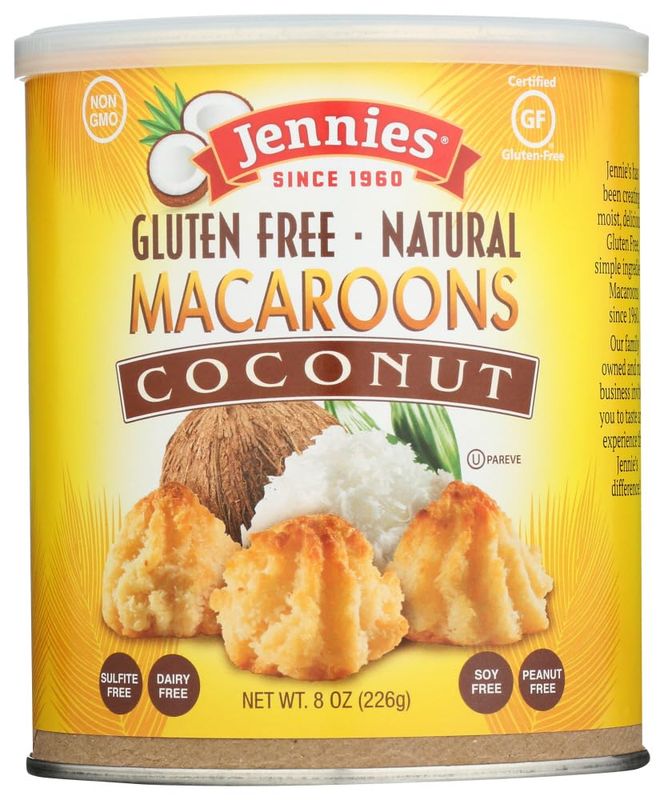Jennies Macaroons Gluten Free Coconut -- 8 oz pack of 3