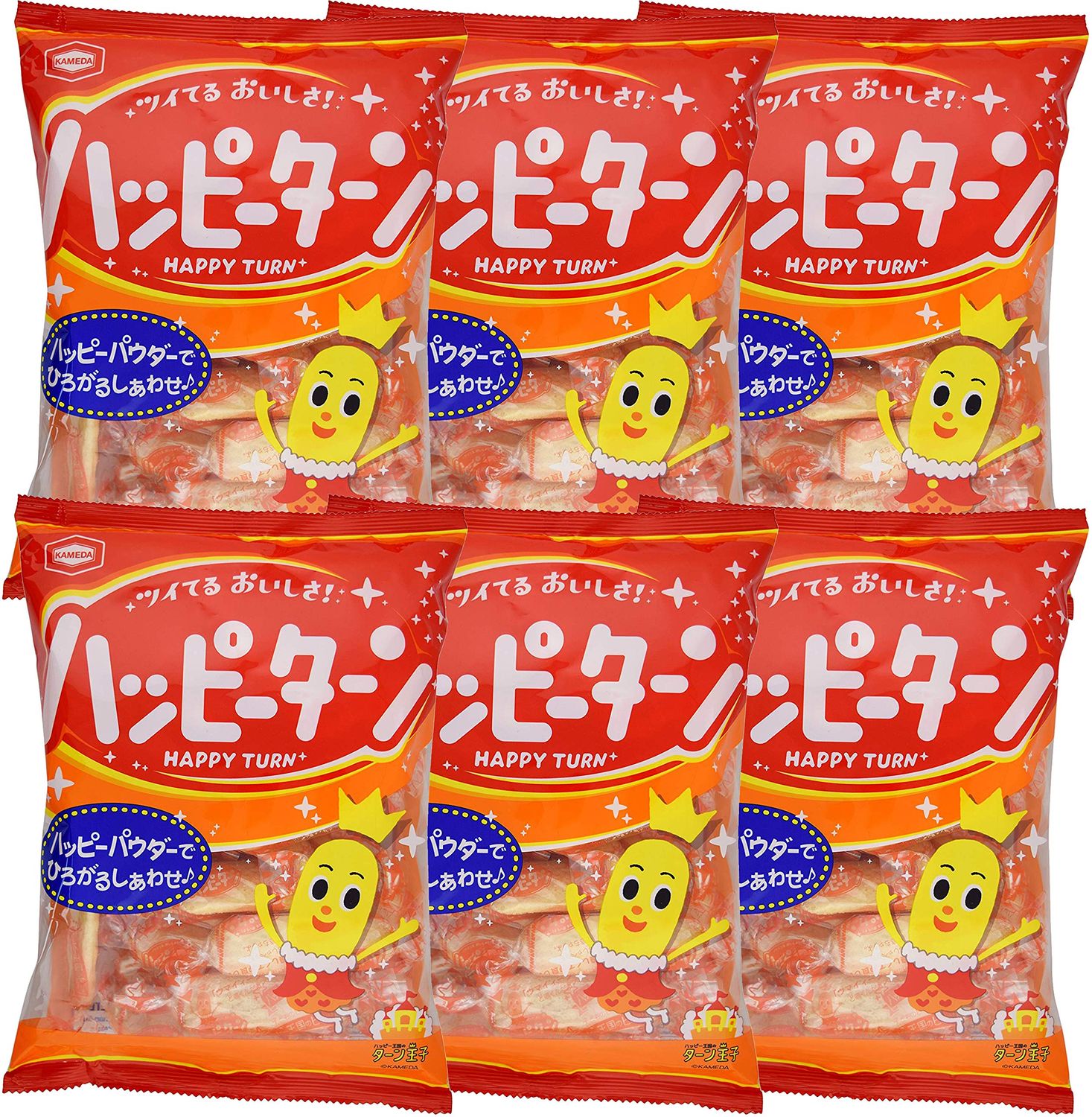 Kameda Happy Turn Rice Crackers 4.2oz (6 Pack)