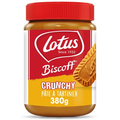 Lotus Speculoos Crunchy Pasta, Speculoos Spread with Crunchy Bits, Glass, 380g