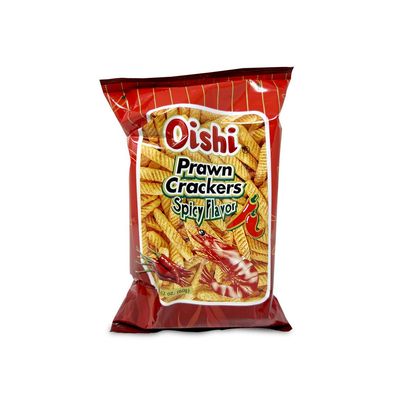 Oishi Prawn Crackers Spicy Flavor 60g Pack of 10