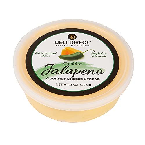 Cheese Spread, Shelf Stable, Wisconsin, Great as Snack Dips for Pretzels or Veggies, (1pk, Jalapeno)