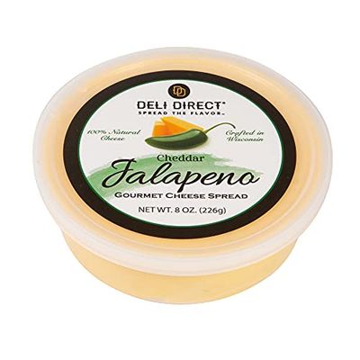 Cheese Spread, Shelf Stable, Wisconsin, Great as Snack Dips for Pretzels or Veggies, (1pk, Jalapeno)