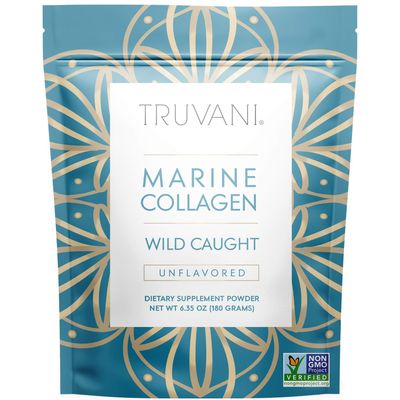 TRUVANI - Wild Caught Hydrolyzed Marine Collagen Protein Powder  Collagen Protein Supplement with Type 1,2 &amp; 3  Anti-Skin Aging  Non-GMO  Gluten Free Fish Collagen  6.35 OZ