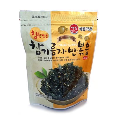 Minecook Korean Premium Roasted and Sea Salted Seasoned Seaweed Laver Savory Snack 50g / Nori Snack/
