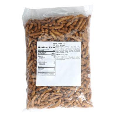 Sesame Sticks, 1 Pound Bag Fresh Sesame Sticks Snacks, The Hampton Popcorn &amp; Candy Company