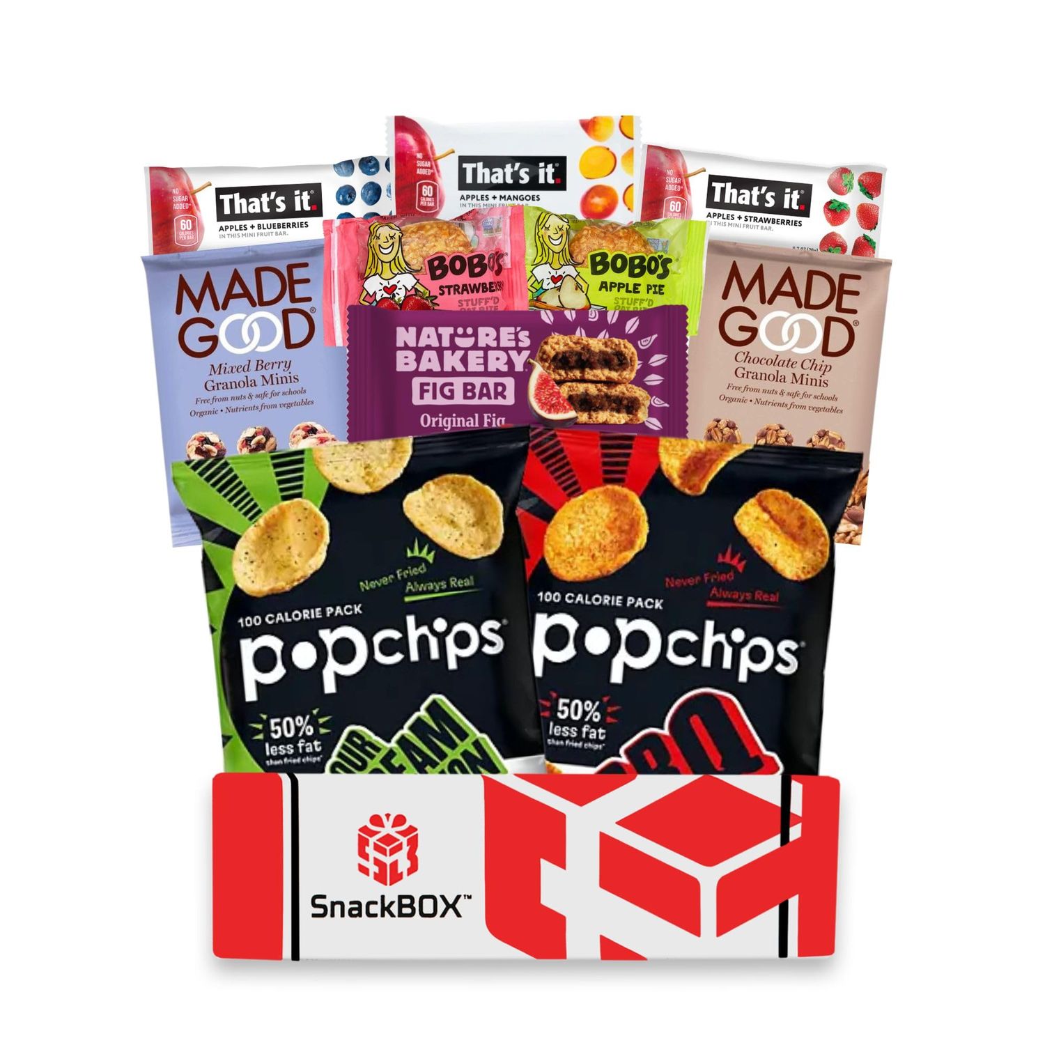 SnackBOX Vegan Care Package Variety Pack (10 COUNT)  Employee Appreciation, Gift for Kids, Teens, Vegans, Final Exams, Graduation, Birthday, Treats, Cookies, Chips, Travel Snacks