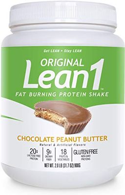 Lean1 Meal Replacement Protein Powder, Chocolate Peanut Butter Flavor, 15-Serving Tub.