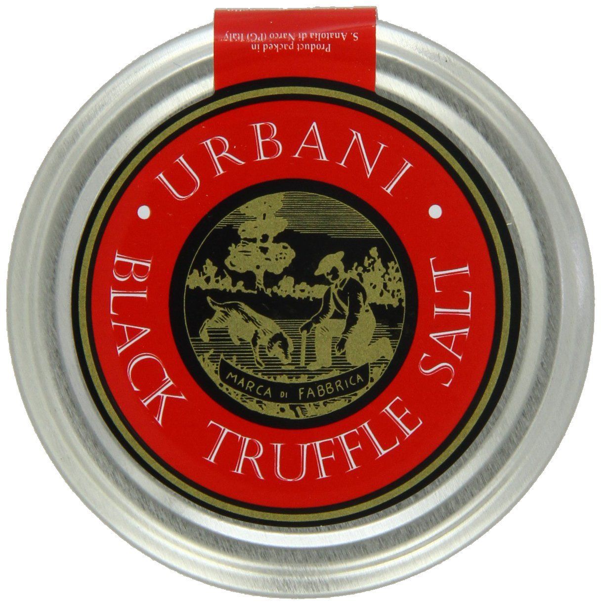 Urbani Truffles Black Truffle Salt 3.5 Oz - Truffle Seasoning Made with Gurande Sea Salt and Infused with Real Truffles, Gourmet Seasoning for Cooking, Grilling, Finishing, and Snacks, All-Natural