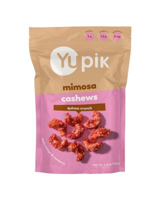 Yupik Orange Cranberry Mimosa Cashews, 4.8 Oz, Kosher, Made with Natural Ingredients, Brunch Flavor, Cocktail-Inspired Snack, Sweet Glazed Cashews with Puffed Quinoa, Party Snack