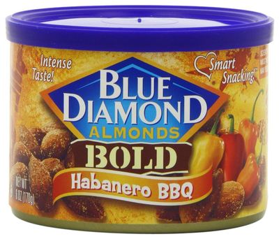 Blue Diamond Almonds Habanero BBQ, 6-ounce Containers (Pack of 4)