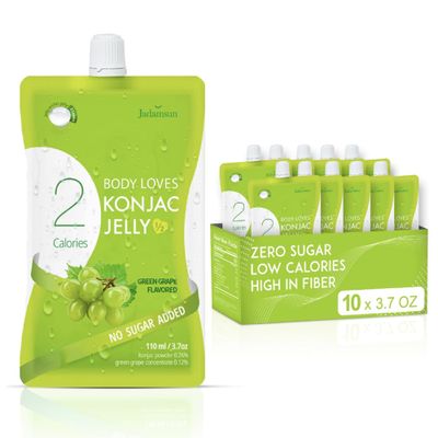 Jadamsun Konjac Jelly (Grape, 10 pcs) - Lowest Calorie Healthy Korean Snack, Dietary Fiber, Sugar-Free Jelly Drink. Vegan, Low-Calorie, Gluten-Free. Jadamsun Konjac Jelly (Grape, 10 pcs) - Lowest Calorie Healthy Korean Snack, Dietary Fiber, Sugar-Free Jelly Drink. Vegan, Low-Calorie, Gluten-Free.